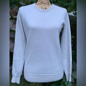 N. PEAL ladies 92% cashmere 8% metallic long sleeve sweater Size Small VGUC+